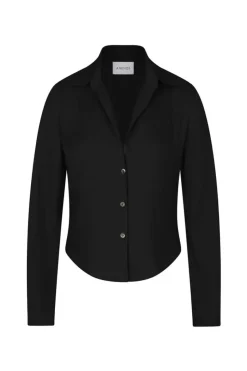 Anemos Fitted Button Down Shirt in Black