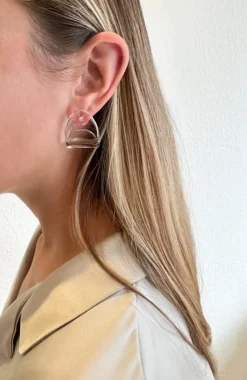 Annika Inez Glossy Fold Over Earrings