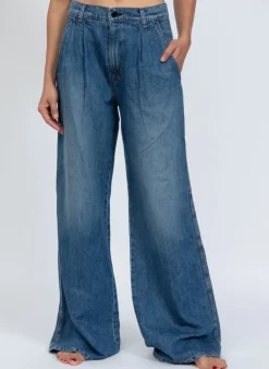 ASKK NY Light Weight Pleated Trouser Denim