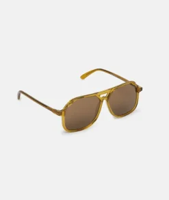 Carla Colour VITO CARAMELLA / oversized, yellow aviator sunglasses