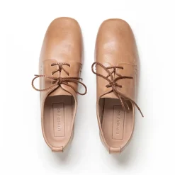 Either Or Cognac Brown Oxford Shoes