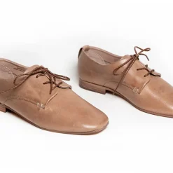 Either Or Cognac Brown Oxford Shoes