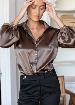 Emerson Fry Frankie Blouse in Latte