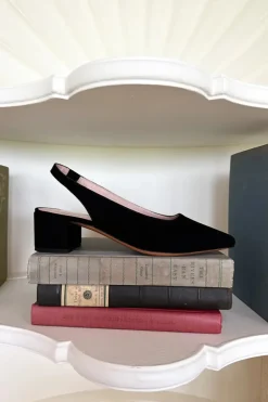 Emerson Fry Lou Walking Slingback in Black Suede