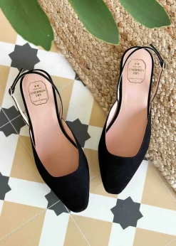 Emerson Fry Slingback Flat - Black Suede