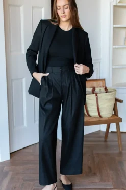 Emerson Fry Slingback Flat - Black Suede