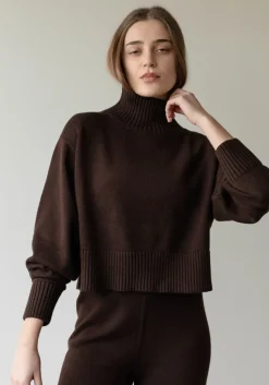 First Rite Cotton Crop Knit Walnut