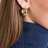 Jennifer Zeuner Seema 1" Gold Earrings