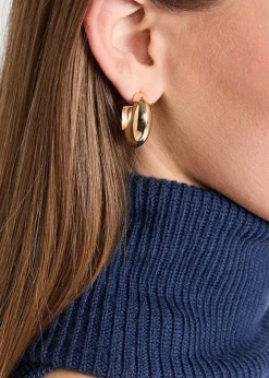 Jennifer Zeuner Seema 1" Gold Earrings