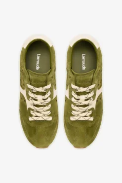 Larroude Stella Sneaker Trainer in Seaweed