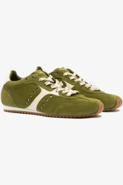 Larroude Stella Sneaker Trainer in Seaweed