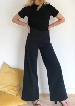 Long Sabrina Denim Pants | Black