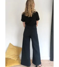 Long Sabrina Denim Pants | Black