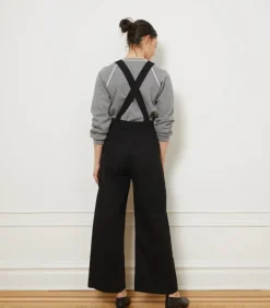 Loup Madelyn Zip Front Overalls in Black