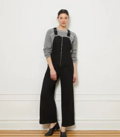 Loup Madelyn Zip Front Overalls in Black