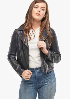 Maha Ethically Made Black Leather Moto Jacket