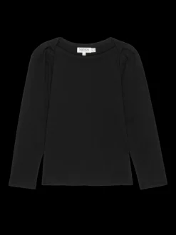 Nation LTD Amelie Envelope Neck Top in Jet Black