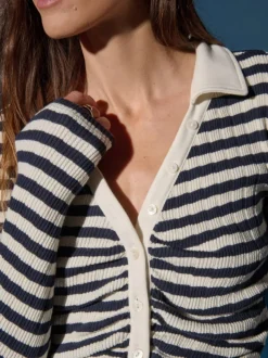 Nation LTD Ami Henley Pointelle Stripe