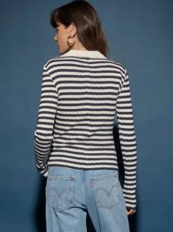 Nation LTD Ami Henley Pointelle Stripe