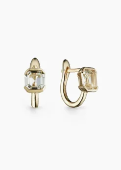 Otiumberg Domino White Topaz Huggies in 9kt Solid Gold