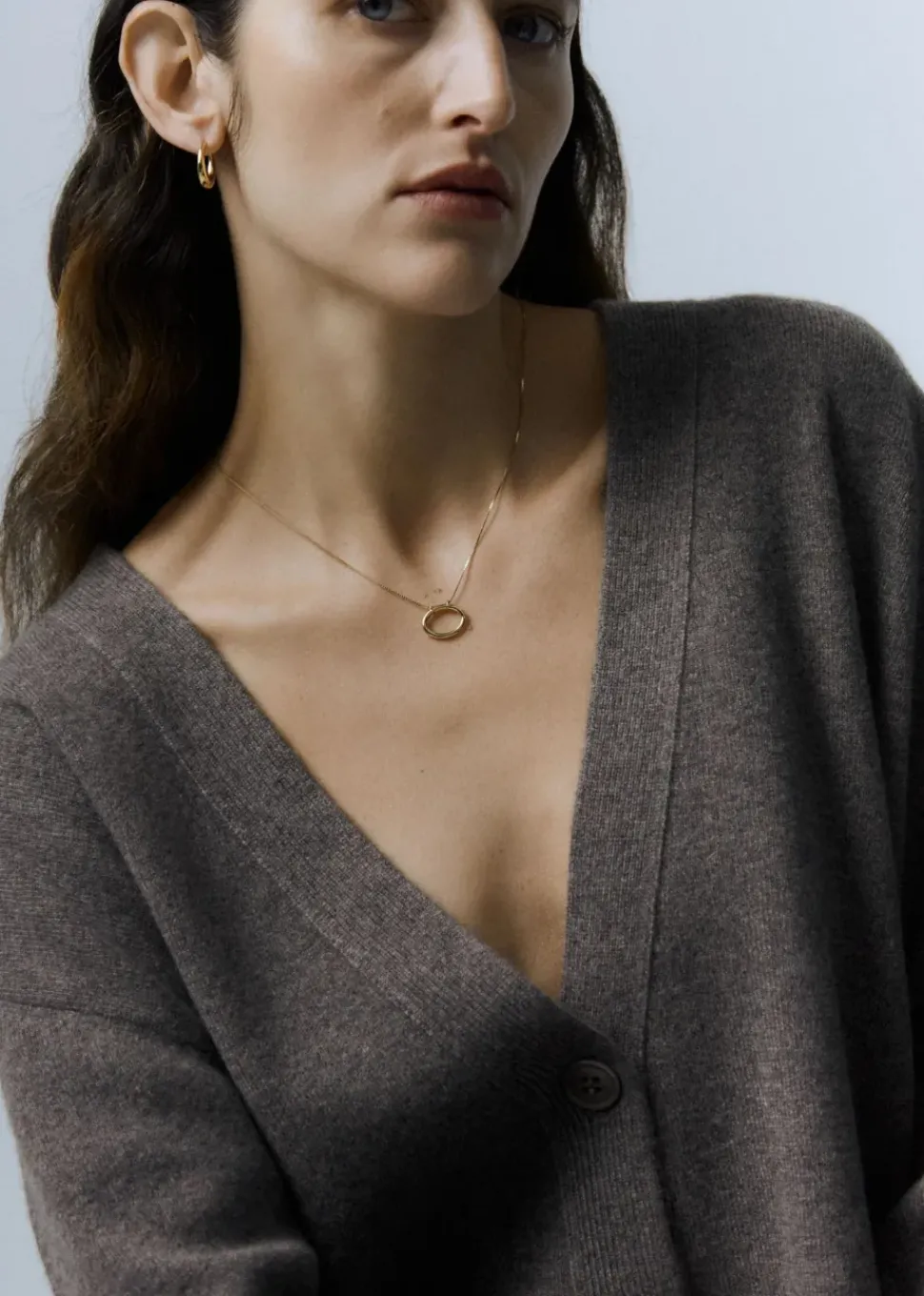 Otiumberg Oval Pendant Necklace in Gold Vermeil