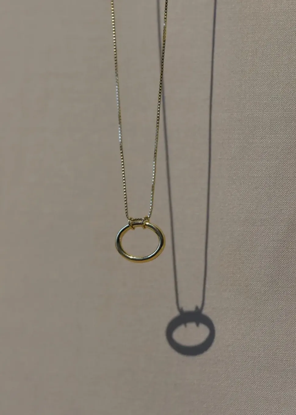 Otiumberg Oval Pendant Necklace in Gold Vermeil