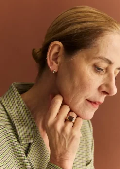 Otiumberg Smokey Quartz Domino Ring in 9kt Solid Gold