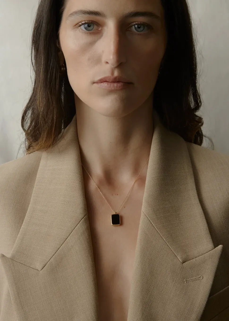 Otiumberg Tag Inlay Pendant in Black Onyx