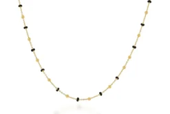 Rachel Reid Black Enamel Chain Necklace