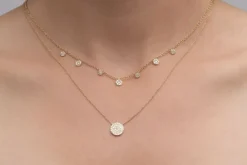 Rachel Reid Mini Diamond Circle Necklace