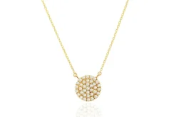 Rachel Reid Mini Diamond Circle Necklace