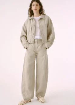 Sayaka Davis Cropped Jacket in Light Taupe