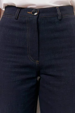 Sessun Cookie High Rise Wide Leg Denim in Dark Indigo