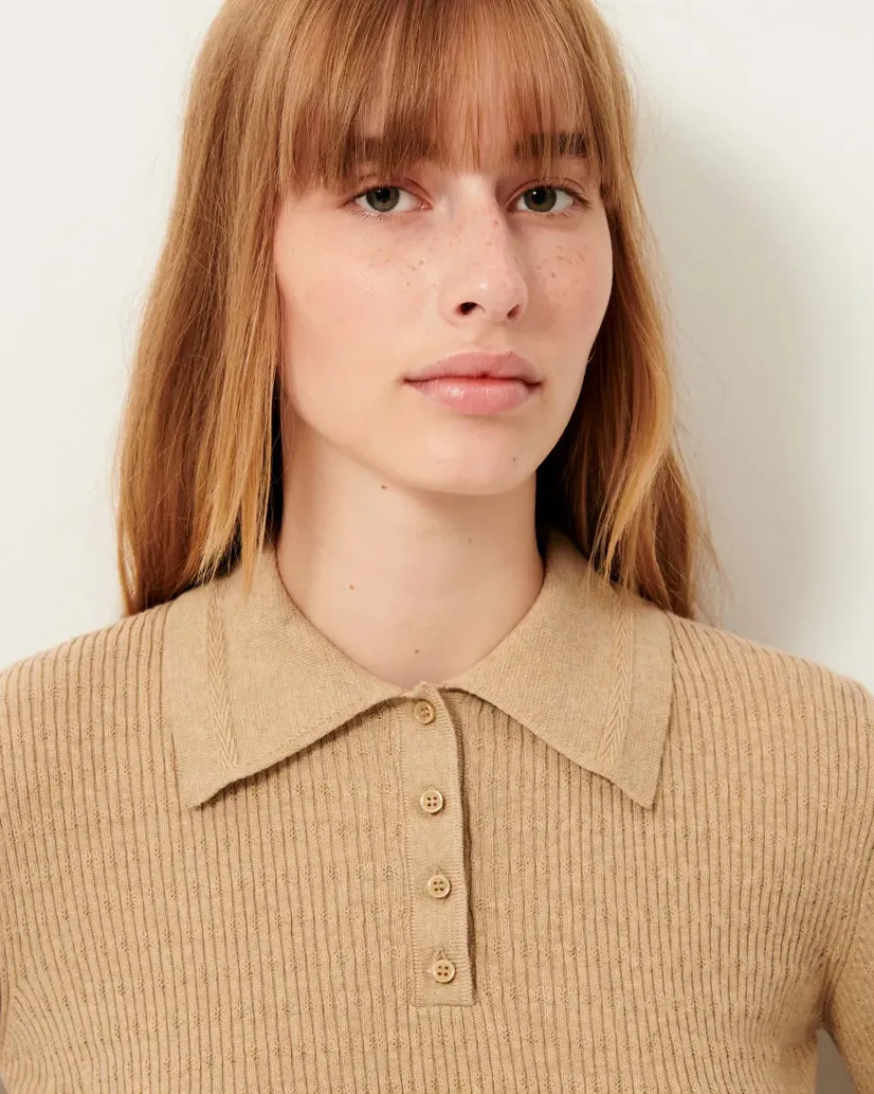 Sessun Sao Polo Collared Knit Shirt