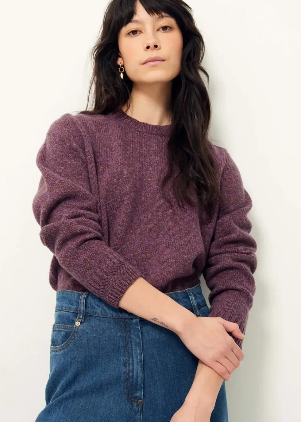 Sessun Silty Sweater Stony Violet