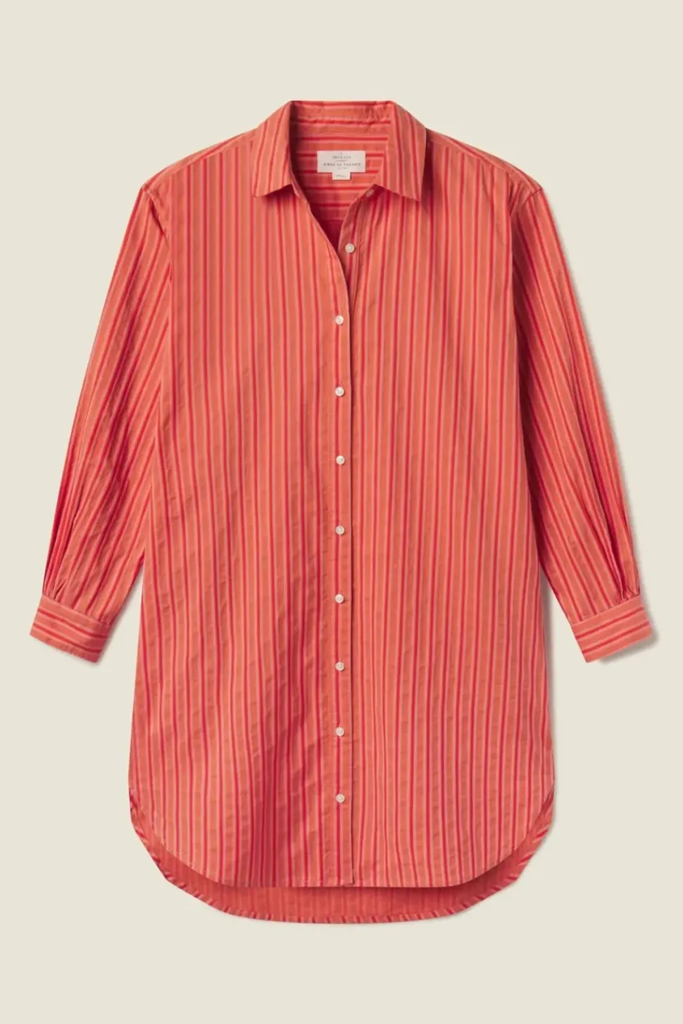 Trovata Callie Shirtdress in Terracotta Stripe